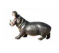 Oshhni Toy Animal Figurine Wildlife Model Educational Animal Figure Realistic Details Solid Material Suitable for Play Sets Miniature Collections, Hippo 166