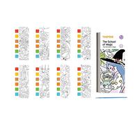 Oshhni Travel Watercolor Coloring Book Drawing Art Toys Entertainment DIY Watercolor Coloring Books for Unisex Kids Boys Girls Gifts, Style C