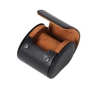 Oshhni Watch Storage Case 1/2/3 Slots Portable Handheld Practical Jewelry Collection Container Timepieces Roll Box for Tabletop Men, Black, 1 Slot