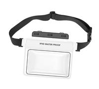 Oshhni Waterproof Drifting Diving Waist Bag, Touchscreen Compatible, for Phone And Money, White
