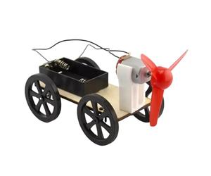 Oshhni Wind-powered Car Building Kits, Propeller Car Kit, Preschool Learning, Science Teaching, Science Experiment for, 13.5cmx7cmx9cm