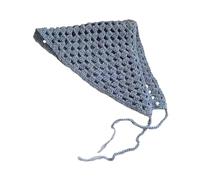 Oshhni Women Crochet Bandana Headband Gifts Decoration Fashion Versatile Knitted Headscarf, Blue
