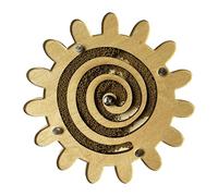 Oshhni Wooden Sensory Activity Boards Basic Skills Learning Gears Birthday Gift DIY Accessories Developmental Toys Puzzles for Preschool, Gold