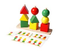 Oshhni Wooden Shape Sorter, Sequencing Toy, Shape Stacker, Sorting And Stacking Toy for on The Go