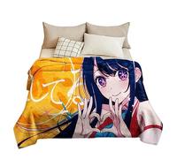 Oshi no Ko Blankets Anime Fleece Blanket Hoshino Ai/rubi Figure 3D Printed Nap Blankets Japanese Anime Blanket Throw for Bed Home Couch Sofa Office