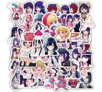 Oshi No Ko Stickers, 60 Pcs Aqua Ai Vinyl Waterproof DIY Sticker Decals for Party, Water Bottle Scrapbook Laptop Skateboard Computer for Teens Students