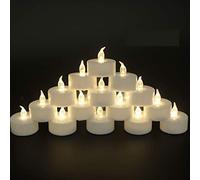 OSHINE 200Pack Battery Tea Lights Candles - LED Tea Lights Realistic Bright Flickering Operated Flameless LED Tea Light for Festival& Celebration Warm White Battery Powered(Sets of 100 * 2)