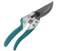 O'Shine 8" Professional Bypass Garden Secateurs - Instant Release Pruners | Auto-unlock safety switch, sharp Japanese SK5 steel blade, non-stick PTFE rust resistance, ergonomic lightweight clippers