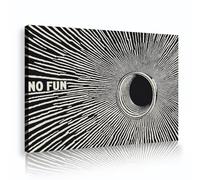 OSHIONARTE Framed Modern Black and White Vortex Wall Art Optical Illusion Canvas Print Abstract Psychedelic Tunnel Living Room Decor 45x68cm Innerframe