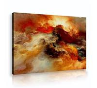 OSHIONARTE Modern Sunset Landscape Canvas Prints Wall Art Unique Abstract Orange Framed Paintings for Living Room Bedroom Home Decor 80x120cm