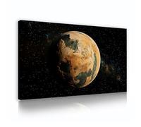 OSHIONARTE Outer Space Canvas Wall Art Earth Poster Universe Planet Decor Framed Art Print Modern Pictures for Living Room in Canvas 47x80cm Innerframe