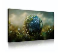 OSHIONARTE Space Planets Canvas Art Astronomy Earth Model Pattern Solar System Canvas Print Wall Art for Home Office Decor Ready to Hang 73x125cm Innerframe