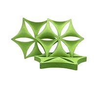 OSHIYINN Felt Fiber Surface High Density Polyester Fiber Board 3D Flower Venus 14"x12" Hanging Room Divider Panel Cut Room Partition Home Decoratio(12 Pcs)(Neon Green)