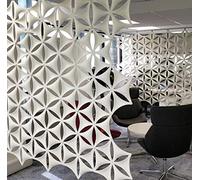 OSHIYINN White 3D Flower Venus 14"x12" Hanging Room Divider Panel Felt Fiber Surface High Density Polyester Fiber Board Cut Room Partition Home Decoratio(12 Pcs)