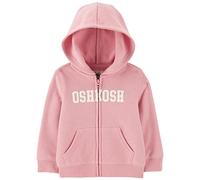 OshKosh B'Gosh Baby Girls' Logo Hoodie Hooded Sweatshirt, Rosewood, 18 Months