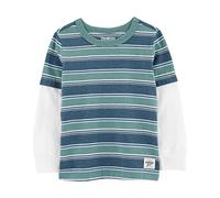 OshKosh B'Gosh Boys' Layered Tee T-Shirt Blue Stripe 3 Years