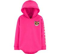 OSHKOSH B'GOSH Girls' Sequin Pullover Hoodie Hooded Sweatshirt, Bright Pink, 4 Years