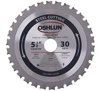 Oshlun SBF-054030 5-3/8-Inch 30 Tooth MTCG Saw Blade with 20mm Arbor (5/8-Inch and 10mm Bushings) for Mild Steel and Ferrous Metals