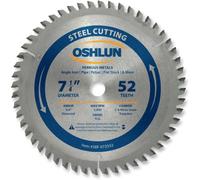 Oshlun SBF-072552 7-1/4-Inch 52 Tooth TCG Saw Blade with 5/8-Inch (Diamond Knockout) for Mild Steel and Ferrous Metals