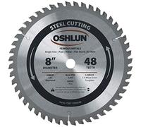 Oshlun SBF-080048 8-Inch 48 Tooth TCG Saw Blade with 5/8-Inch Arbor (Diamond Knockout) for Mild Steel and Ferrous Metals