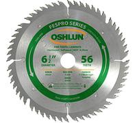 Oshlun SBFT-065056K 6-1/2-Inch 56 Tooth FesPro Thin Kerf ATAFR Saw Blade with 20mm Arbor for DeWalt DWS520 and Makita SP6000