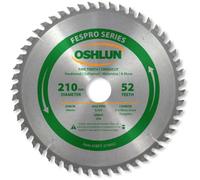 Oshlun SBFT-210052 210mm 52 Tooth FesPro Crosscut ATB Saw Blade with 30mm Arbor for Festool TS 75 EQ
