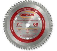 Oshlun SBNF-072560 7-1/4-Inch 60 Tooth TCG Saw Blade with 5/8-Inch Arbor (Diamond Knockout) for Aluminum and Non Ferrous Metals