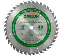 Oshlun SBW-100040HK 10-Inch 40 Tooth Ultimate General Purpose High ATB Thin Kerf Saw Blade with 5/8-Inch Arbor