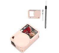 Oshmirian Case for DJI Action6 - Liquid Silicone Protective Cover with Lanyard,Compatible with Charging,Anti-Fingerprint,Dustproof,Shockproof,Skin-Friendly Texture (Pink)