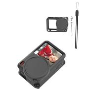 Oshmirian Case for DJI Action6 - Liquid Silicone Protective Cover with Lanyard,Compatible with Charging,Anti-Fingerprint,Dustproof,Shockproof,Skin-Friendly Texture (Black)