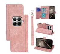 Oshmirian for Xiaomi 15T Pro Wallet Case - Premium PU Leather Flip Cover with Card Slots,Magnetic Closure,Wrist Strap,Shockproof Full Protection Folio Case（Rose Gold）