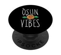 Oshun Orishas Goddess Oxum Ifa Yoruba Religion Gift Black PopSockets Adhesive PopGrip