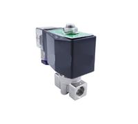 OSHZIKJII 150Bar GSPG-06 2 way water solenoid valve 1/4" BSP 220V 24V Orifice 6mm N.C stainless steel 304 valve(DC24V)