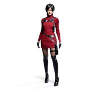 OSIAS Ada Wong Cosplay Costume For Women -Thick & Stretchy Red Knit Sweater Dress, Adjustable Holster & Belt (XXL)