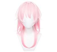 OSIAS Pink Straight Long Wig for March 7th Cosplay From Honkai Star Rail Synthetic Heat-Resistant Hair