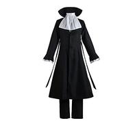 OSIAS Ryunosuke Akutagawa Black Long Coat Costume Set-Premium Quality Replica with Accurate Sizing(L)