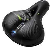 OSIGEI Bicycle Saddle, Gel Bicycle Seat, Wide, Soft, Comfortable Breathable Shock Absorbing, Ergonomic Bicycle Saddle with Waterproof Cover (Blue)