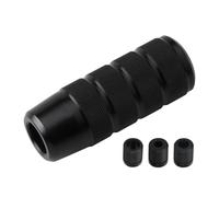 Osilly 95mm/3.74" Car Shifter Knob, Aluminum Weighted Automotive Gear Shift Manual knobs Lever with 3 Threaded Adapters M8 M10 M12 x 1.25, Universal for Manual Transmission Vehicle（Black）