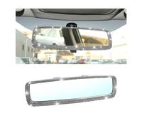Osilly Bling Car Rearview Mirror Decorations Crystal Rhinestone Diamond Car Interior Trim Accessories Clip HD Glass Glitter Gift for Mother