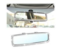 Osilly Bling Car Rearview Mirror, Decorations Rear View Mirror with Crystal Rhinestones & Diamonds, Car Interior Trim Accessories, Clip-on & HD Glass, Sparkly Gift for Mother Women Girls (Silver)