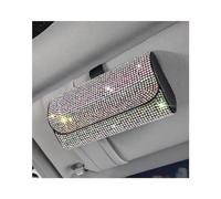Osilly Bling Car Sunglass Holder for Sun Visor, Sparkling Crystal Leather Automotive Eyeglasses Mount Clip Organizer with Hidden Magnetic Closure for Men Women, Universal for SUV Truck Van(Multicolor)