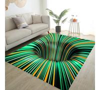 Osimiccp Optical Illusion Rug for Bedroom,5'x7' Non-Slip Cool 3D Rugs with Colorful Vortex Carpet for Livingroom Gameroom Home Decor