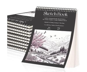 OSIMIG 10 Pack Sketch Books Bulk, Spiral Bound Sketchbook, 30.5 x 23cm