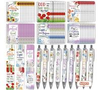 OSIMIG 180Pcs Christian Bulk Gifts for Women Include 30 Mini Bible Verse Notepads, 30 Scripture Ballpoint Pens & 30 Bookmarks, Christian Prayer Journal, Religious Notebooks 3.5"x5.5" for Church
