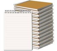 OSIMIG 24 Pack A5 Lined Notebook, Kraft Cover Spiral Notepad, 20x14cm