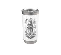 Osiris Afterlife King Ancient Egyptian Monochrome Myth Art Stainless Steel Insulated Tumbler