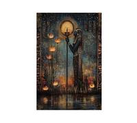 Osiris Art Print_ Ancient Egyptian God, Nile River Dusk Scene Canvas Poster Bedroom Decor Landscape Office Room Decor Gift 12x18inch(30x45cm)