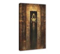 Osiris Art Print, Rebirth And Regeneration in Mystical Temple Canvas Poster Bedroom Decor Landscape Office Room Decor Gift 24" L X 36" W