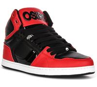 Osiris Nyc Hi Top Midtop Skate Mens Trainer In Red Black UK 6 - 12
