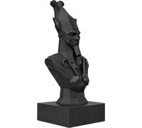 Osiris Statue 25cm - Egyptian God of Resurrection - Low Poly Bust Black - Modern Geometric Sculpture - Elegant Home Decor - Ancient Egypt Collectible Figure